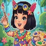 Jungle Girl: Coloring Pages